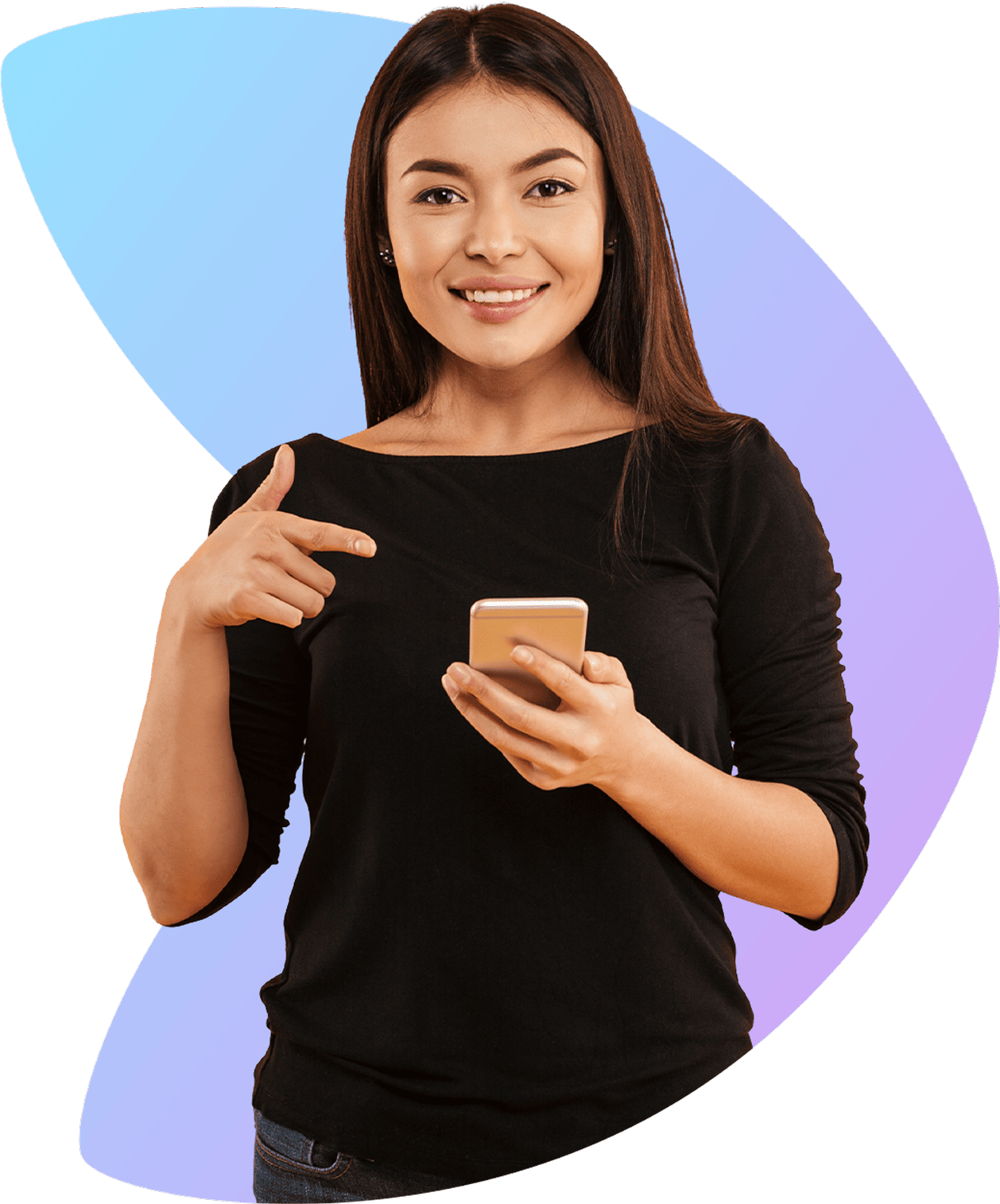 person using fri app